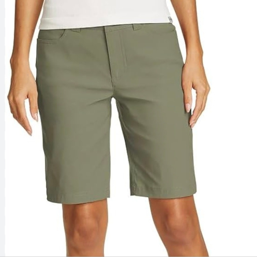 NEW Directions Plus Size Golf Shorts Bermuda Activewear‎ Casual Olive Green